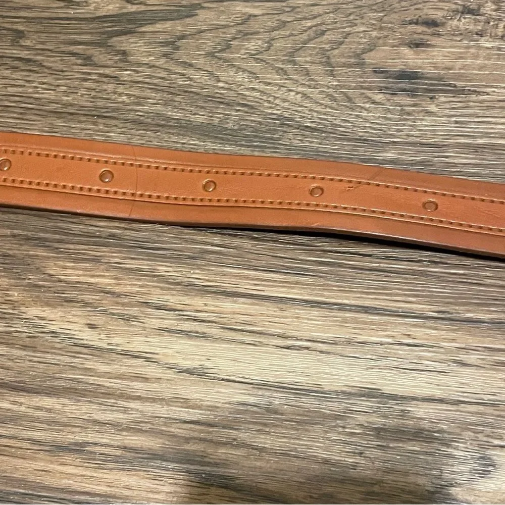 Lord Leather Belt Made In Italy Tan with Silver Tone Buckle